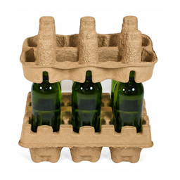Beer bottle shippers — molded pulp tray kits for safe craft beer bottle shipping