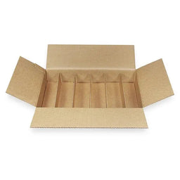 Wine storage boxes with folding partition — corrugated lay-flat storage boxes with dividers
