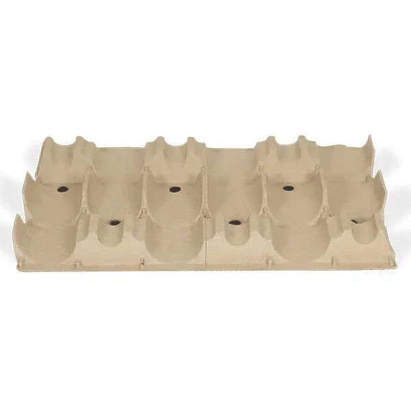 molded pulp wine storage box insert for six bottles, eco-friendly and durable storage solution