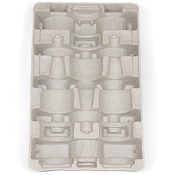 Three (3) Bottle Wine Shipper - Trays Only Molded Pulp Packaging