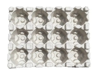 12 bottle beer shipper trays made of molded pulp for safe, eco-friendly beer bottle shipping