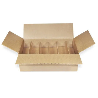 Wine Storage Box Kit - Twelve (12) Bottle (w/ folding partition) Molded Pulp Packaging