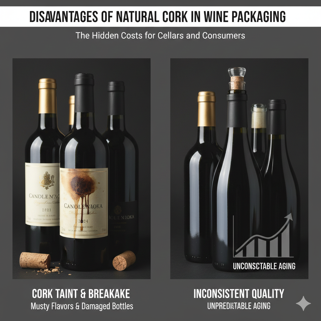 Disadvantages of Using Natural Cork in Wine Packaging