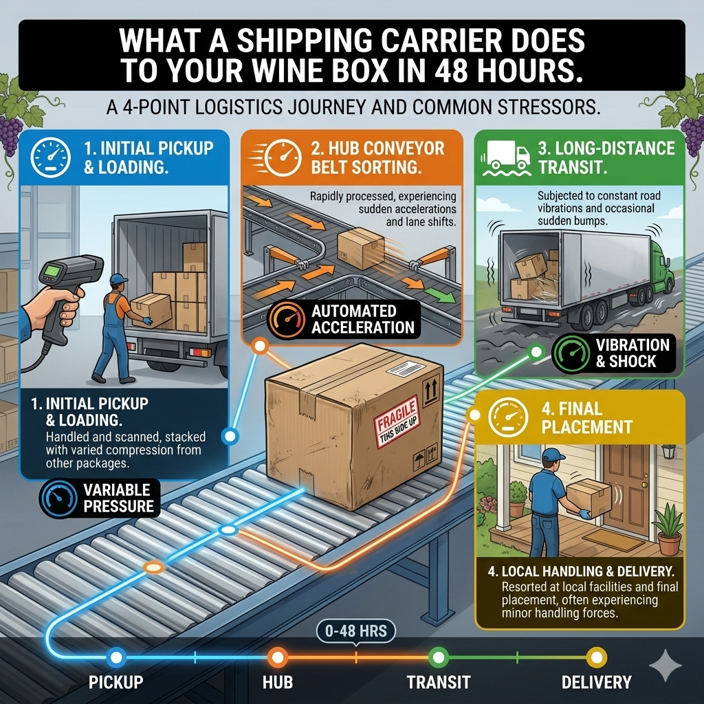 What a Shipping Carrier Does to Your Wine Box in 48 Hours