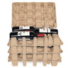 Twelve bottle pulp wine shipper kit — five molded pulp trays and outer box for full-case shipping