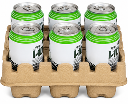 Beer can shippers — molded pulp tray kits for safe 12oz and 16oz beer can shipping