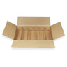 Wine storage boxes with folding partition — corrugated lay-flat storage boxes with dividers