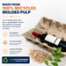 Made from 100% recycled molded pulp