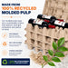 Twelve-bottle wine shipper made from recycled molded pulp
