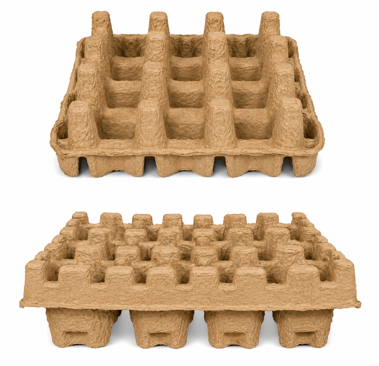Twelve (12) Bottle Beer Shipper Trays - Top & Bottom Tray Set Only