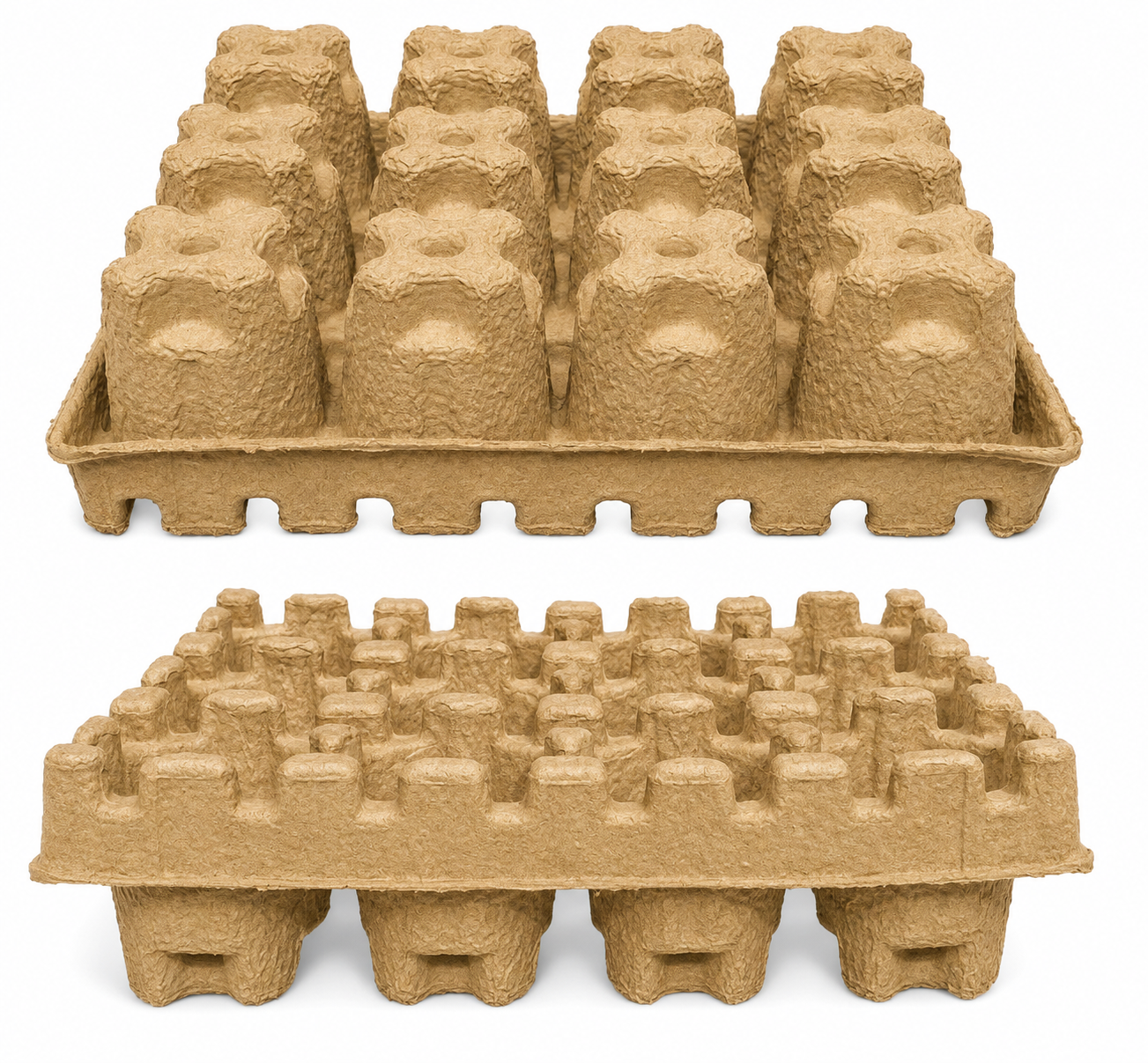Twelve (12) Can Beer Shipper Trays - Top & Bottom Tray Set Only