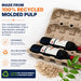 Two-bottle wine shipper made from recycled molded pulp