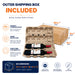 Outer shipping box for two-bottle pulp wine shipper