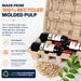 Three-bottle wine shipper made from recycled molded pulp