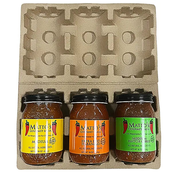 3 Jar Pulp Shipper - Clamshell Molded Pulp Packaging