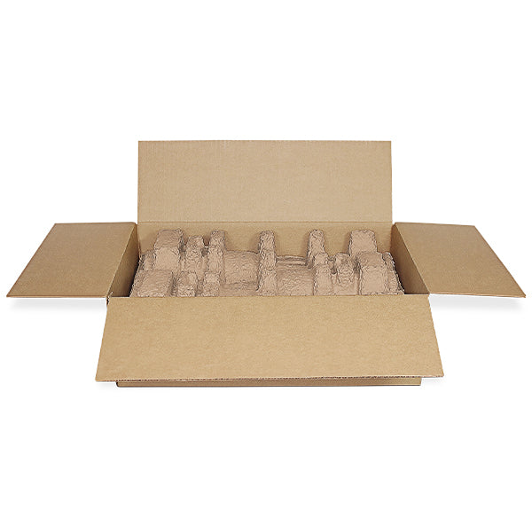 Three (3) Bottle Wine Shippers - Kit - 2 pulp shipping trays & 1 outer shipping box