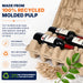 Six-bottle wine shipper made from recycled molded pulp
