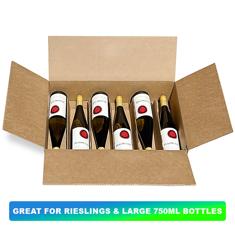 XL Wine Storage Box Kit - Six (6) Bottle (w/ folding partition)