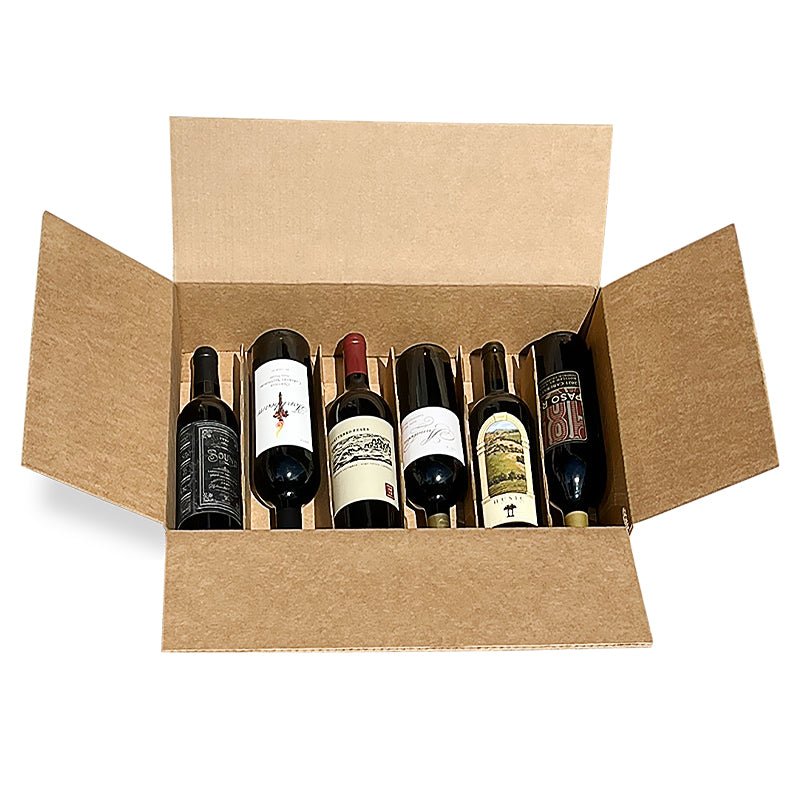 XL Wine Storage Box Kit - Six (6) Bottle (w/ folding partition)