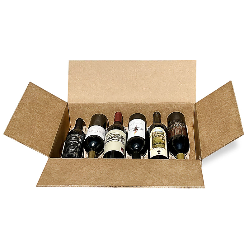 XL Wine Storage Box Kit w/ pulp inserts - Six (6) Bottle