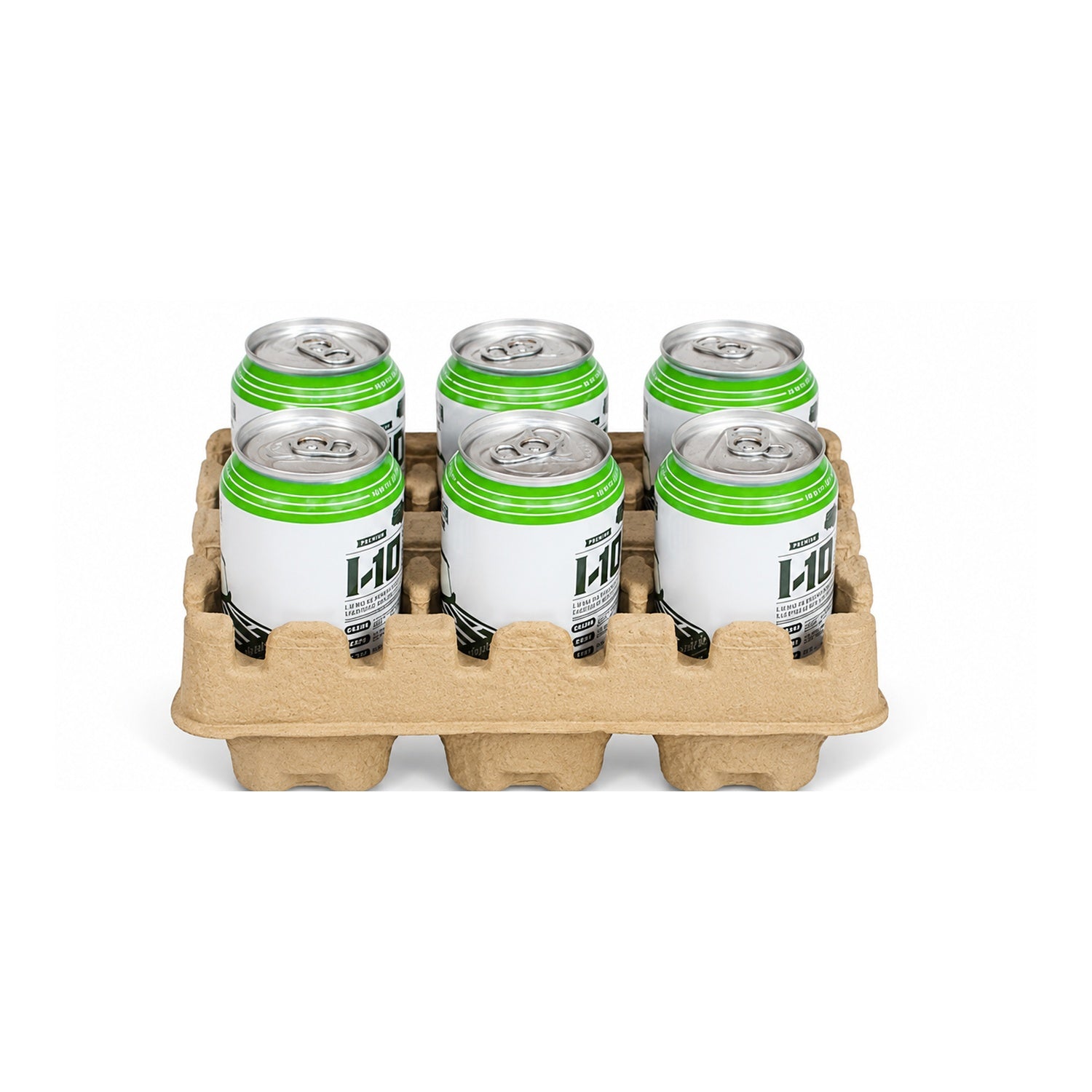 Six (6) Can Beer Shipper Kit – 2 Pulp Trays & 1 Outer Shipping Box