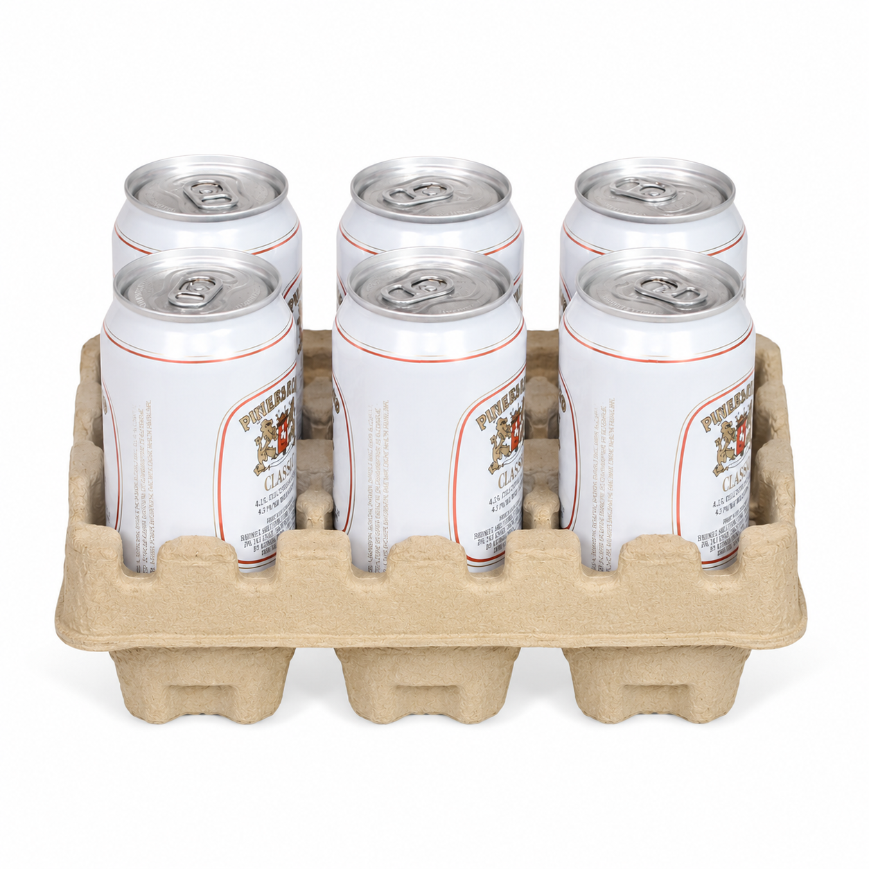 Six (6) Can 16oz Beer Shipper Kit – 2 Pulp Trays & 1 Outer Box