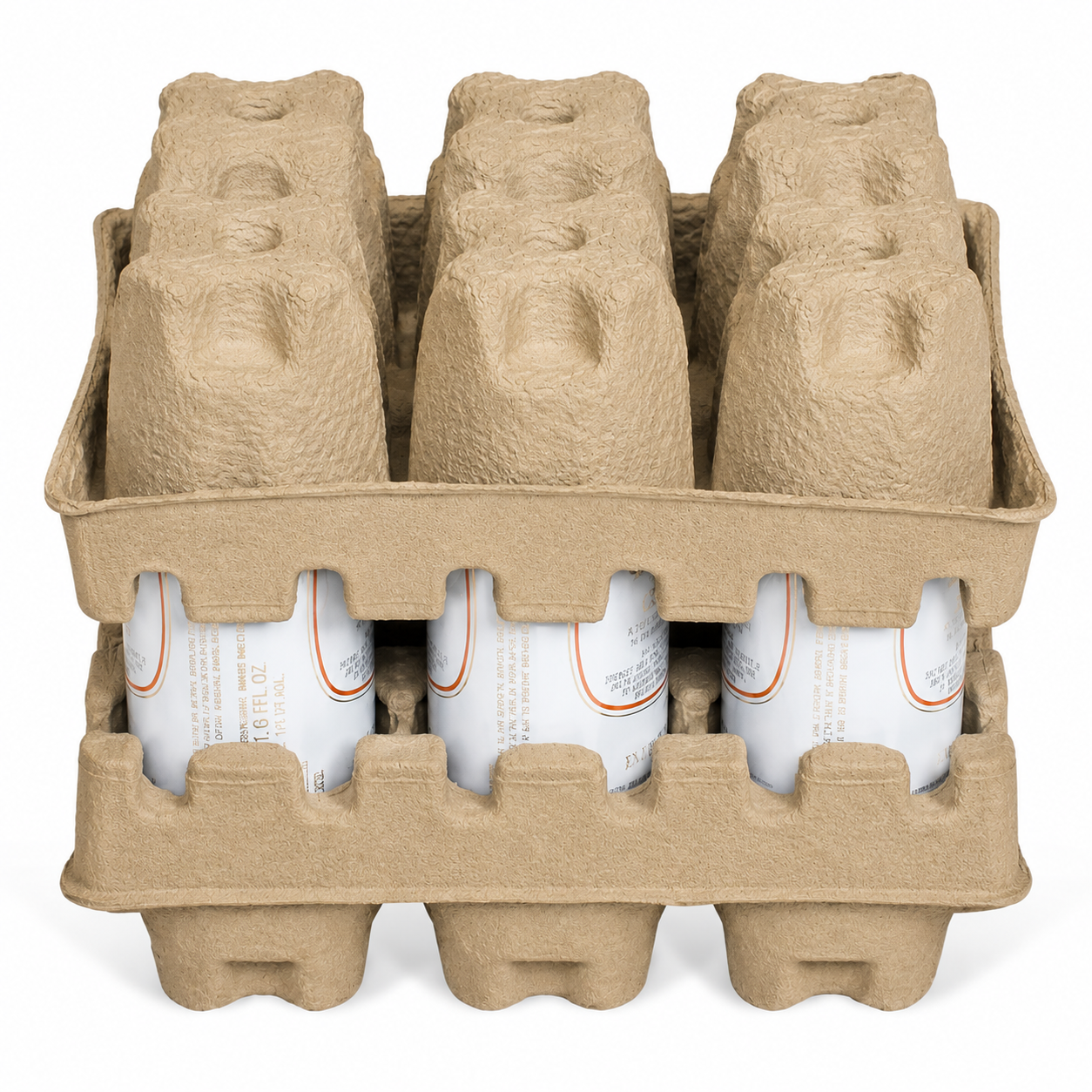 Six (6) Can 16oz Beer Shipper Kit – 2 Pulp Trays & 1 Outer Box