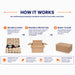 Nine-bottle molded pulp trays stack securely in the shipping box