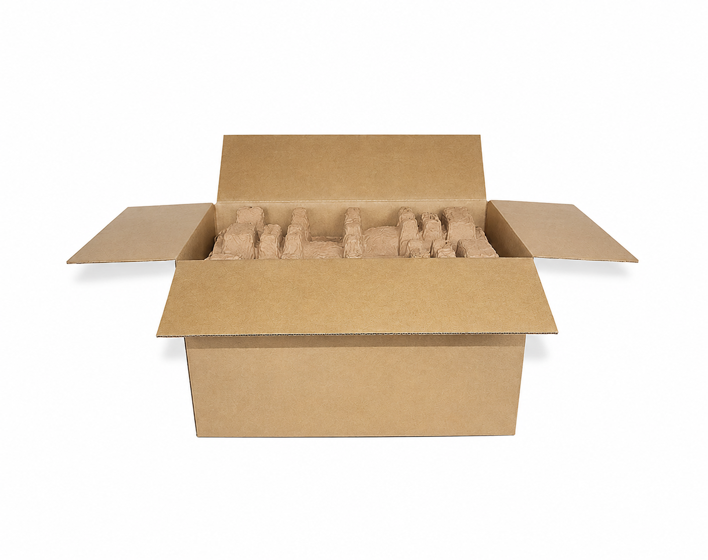 Nine (9) Bottle Wine Shippers - Kit - 4 pulp shipping trays & 1 outer shipping box