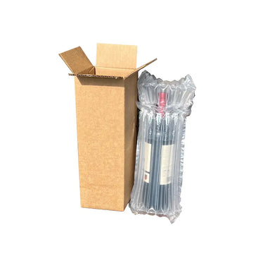 Single (1) Bottle Air Cushion Shipper Kit - 1 inflatable shipper & 1 outer shipper box Molded Pulp Packaging