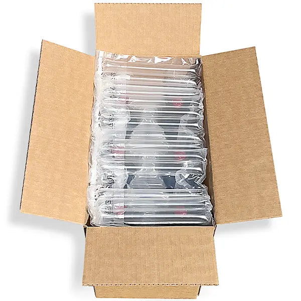 Six Bottle Air Cushion Shipper Kit - 1 inflatable shipper, 1 top pad & 1 outer shipper box Molded Pulp Packaging