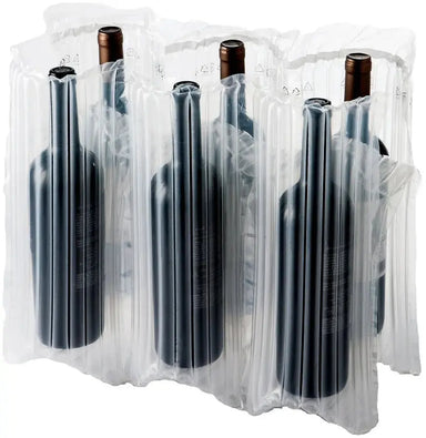 Six (6) Bottle Air Cushion Shipper Kit - 1 inflatable shipper, 1 top pad & 1 outer shipper box (Copy) Molded Pulp Packaging