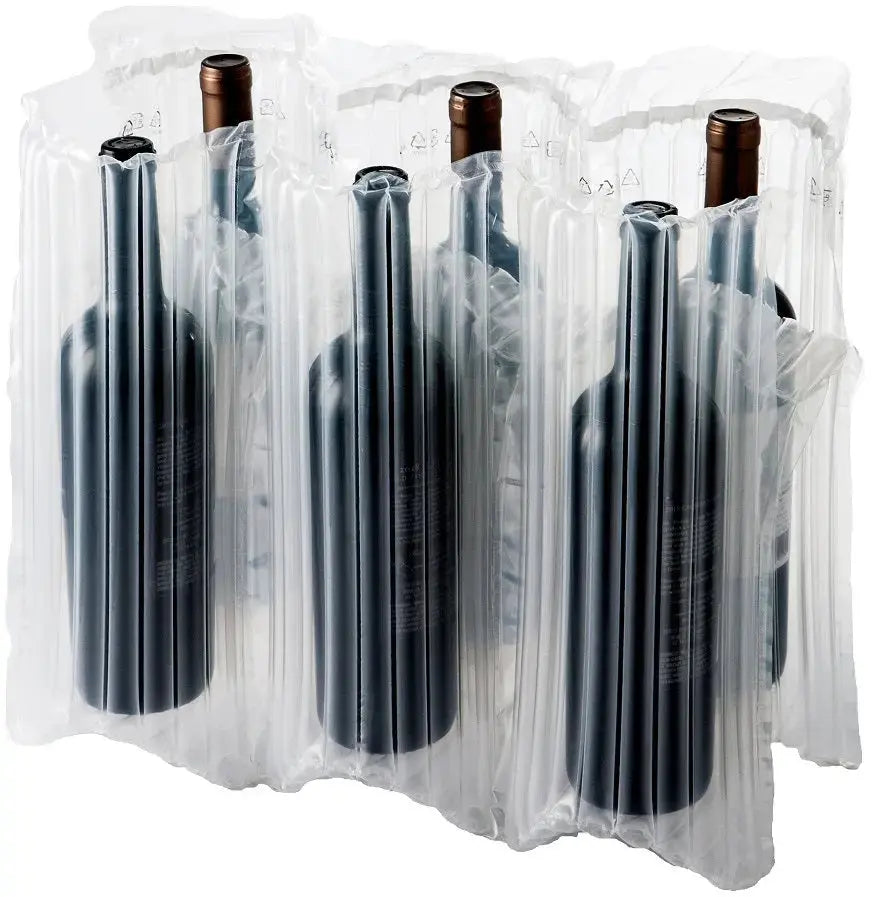 Six (6) Bottle Air Cushion Shipper Kit - 1 inflatable shipper, 1 top pad & 1 outer shipper box (Copy) Molded Pulp Packaging