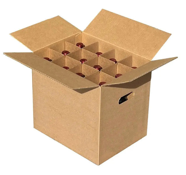 12-Bottle Wine Carrier with Partition – Corrugated Box & Divider ...