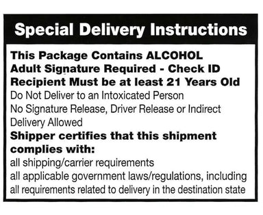 Adult Signature Required (ASR) Labels WineShippingBoxes.com