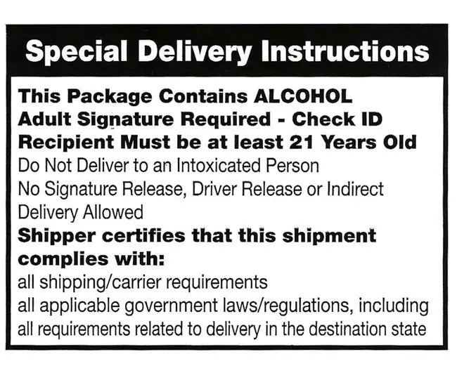 Adult Signature Required (ASR) Labels WineShippingBoxes.com