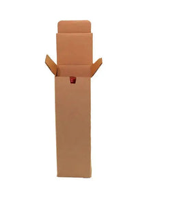 single-bottle wine shipping box made of durable corrugated cardboard with protective wrap for secure bottle shipping