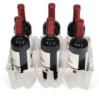 Copy of Six (6) Bottle Stand Up Pulp Wine Shipper Set Molded Pulp Packaging