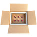 Six (6) Bottle Eco Friendly Foam Shipper Kit System Molded Pulp Packaging