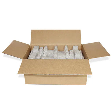 Six (6) Bottle Wine Shippers - Kit - 3 pulp shipping trays & 1 outer shipping box Molded Pulp Packaging