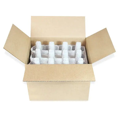 Twelve (12) Bottle Beer Shipper Kit - 2 pulp trays  & 1 outer shipping box Molded Pulp Packaging