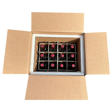 Twelve (12) Bottle Eco Friendly Foam Shipper Kit System Molded Pulp Packaging